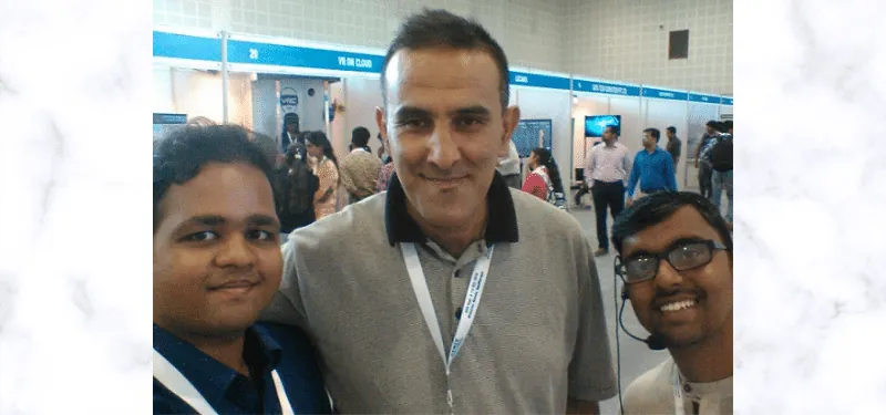 With CMO, Everhost at the Vibrant Gujarat Summit stall, October 2018