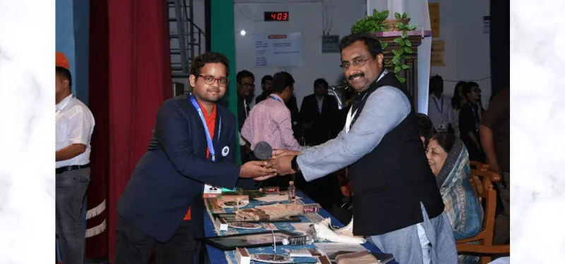 Honored by Shri Ram Madhav at Yugaantar, MSU, February 2018