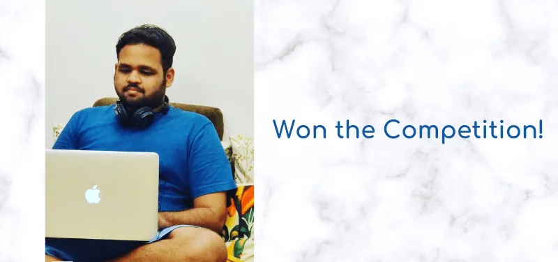 Won first prize at 48-hour coding in Techfest at MSU Vadodara, February 2016